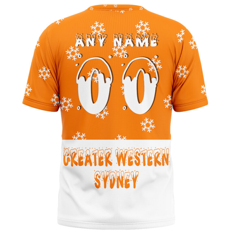 AFL Greater Western Sydney Giants Christmas | Custom Name & Number | Hoodie/Zip/T-Shirt/Polo/Knitted Sweaters