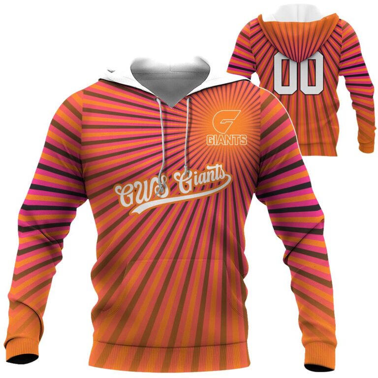 AFL Greater Western Sydney Giants | Custom Name & Number | Hoodie/Zip/T-Shirt/Long Sleeve