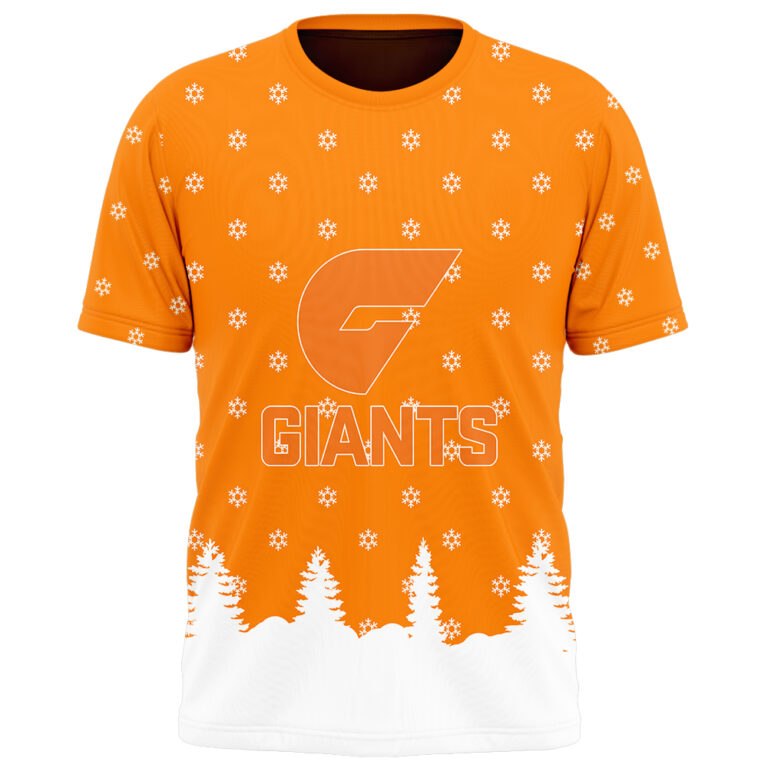AFL Greater Western Sydney Giants Christmas | Custom Name & Number | Hoodie/Zip/T-Shirt/Polo/Knitted Sweaters/Long Paint