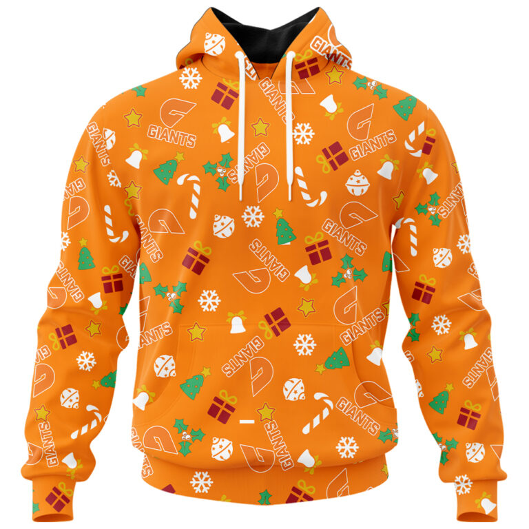 AFL Greater Western Sydney Giants Christmas | Custom Name & Number | Hoodie/Zip/T-Shirt/Polo/Knitted Sweaters