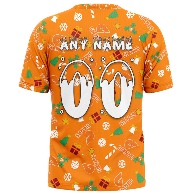 AFL Greater Western Sydney Giants Christmas | Custom Name & Number | Hoodie/Zip/T-Shirt/Polo/Knitted Sweaters
