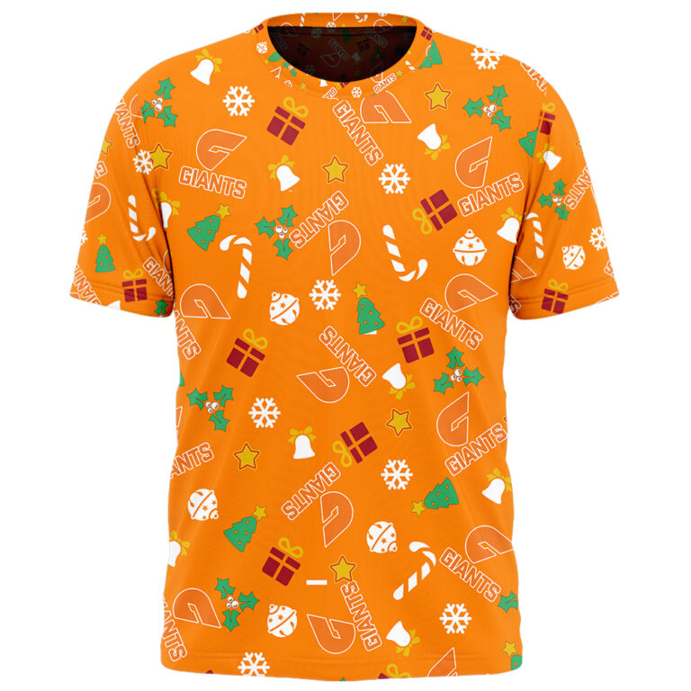 AFL Greater Western Sydney Giants Christmas | Custom Name & Number | Hoodie/Zip/T-Shirt/Polo/Knitted Sweaters