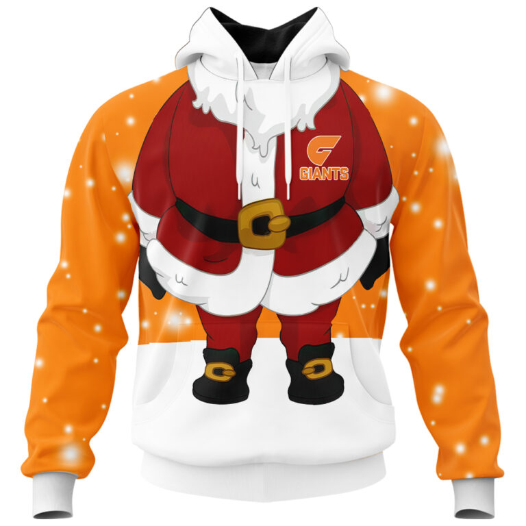 AFL Greater Western Sydney Giants Christmas | Custom Name & Number | Hoodie/Zip/T-Shirt/Polo/Knitted Sweaters