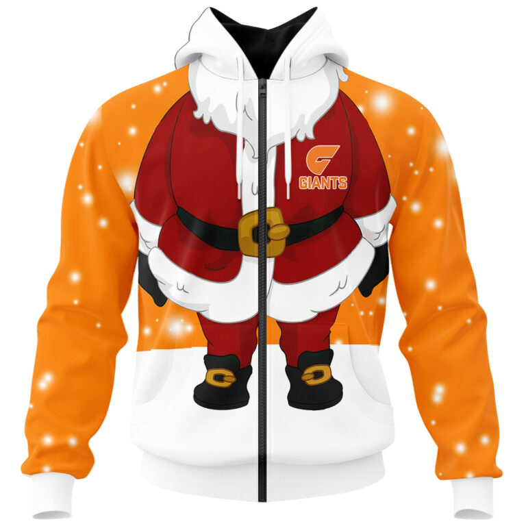 AFL Greater Western Sydney Giants Christmas | Custom Name & Number | Hoodie/Zip/T-Shirt/Polo/Knitted Sweaters