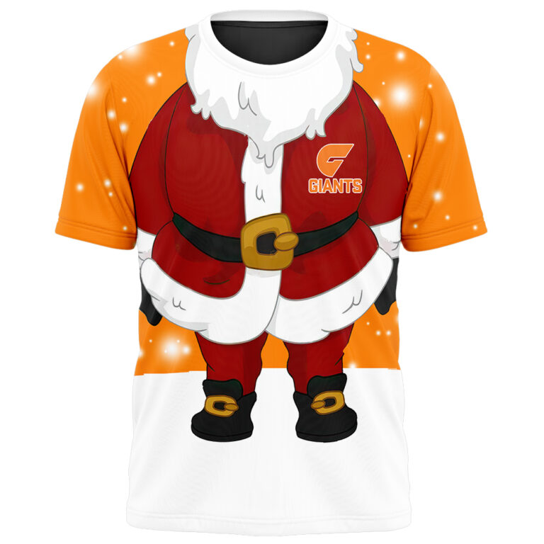 AFL Greater Western Sydney Giants Christmas | Custom Name & Number | Hoodie/Zip/T-Shirt/Polo/Knitted Sweaters