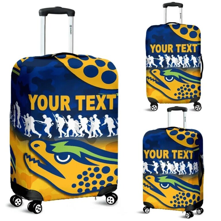 NRL (Custom Personalised) Parramatta Luggage Covers Eels Anzac Vibes K8