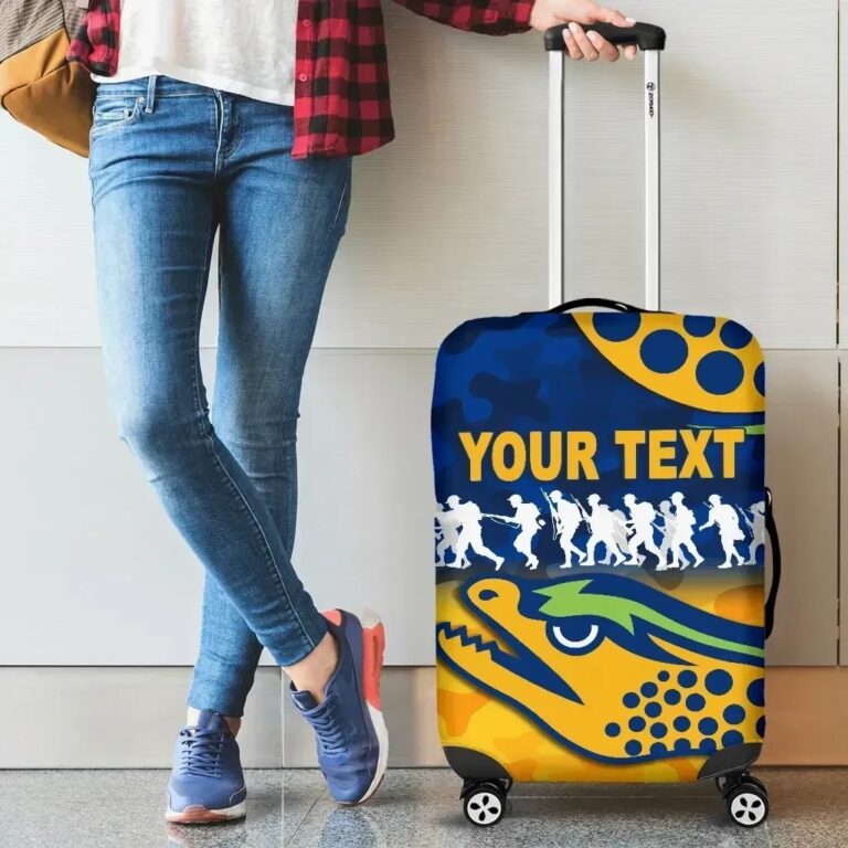 NRL (Custom Personalised) Parramatta Luggage Covers Eels Anzac Vibes K8