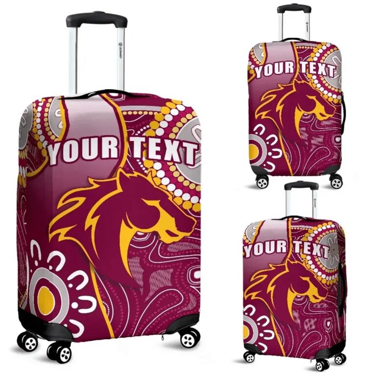 NRL (Custom Personalised) Broncos Indigenous Luggage Covers Brisbane Strong K13
