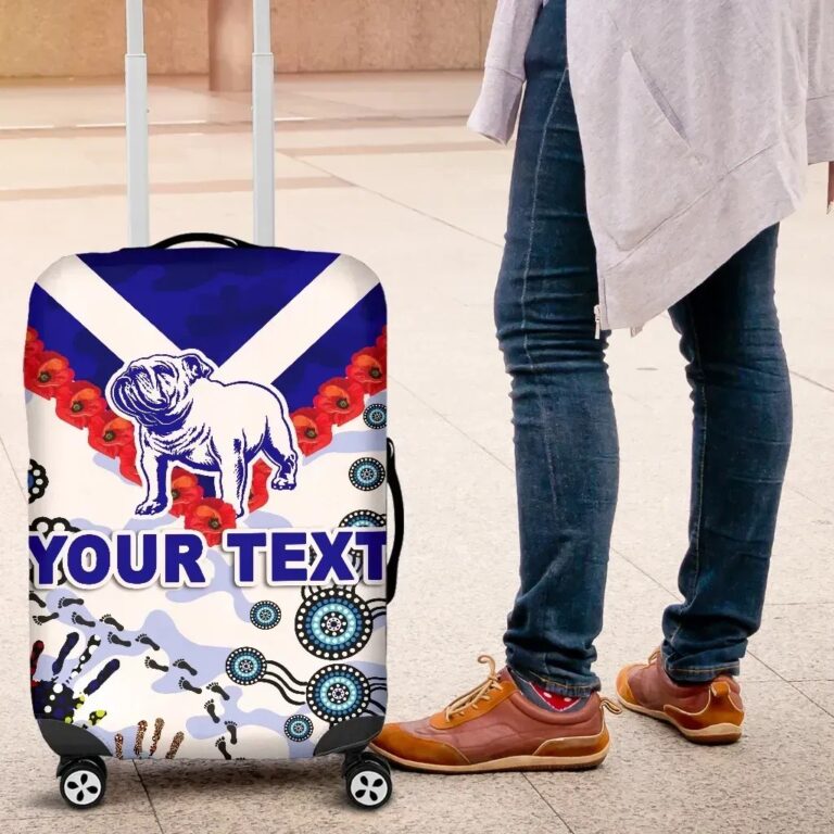 NRL (Custom Personalised) Canterbury-Bankstown Bulldogs Luggage Covers Anzac Day ?Indigenous K8