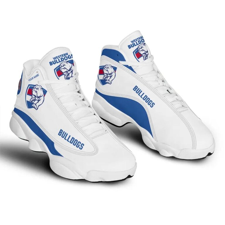 AFL Western Bulldogs Custom Name Air Jordan 13 Shoes