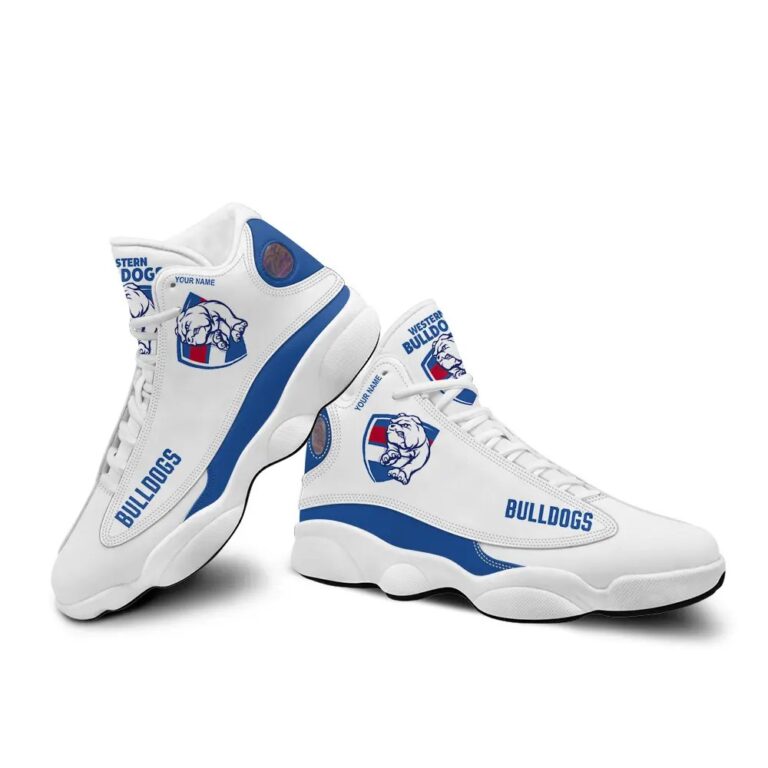 AFL Western Bulldogs Custom Name Air Jordan 13 Shoes