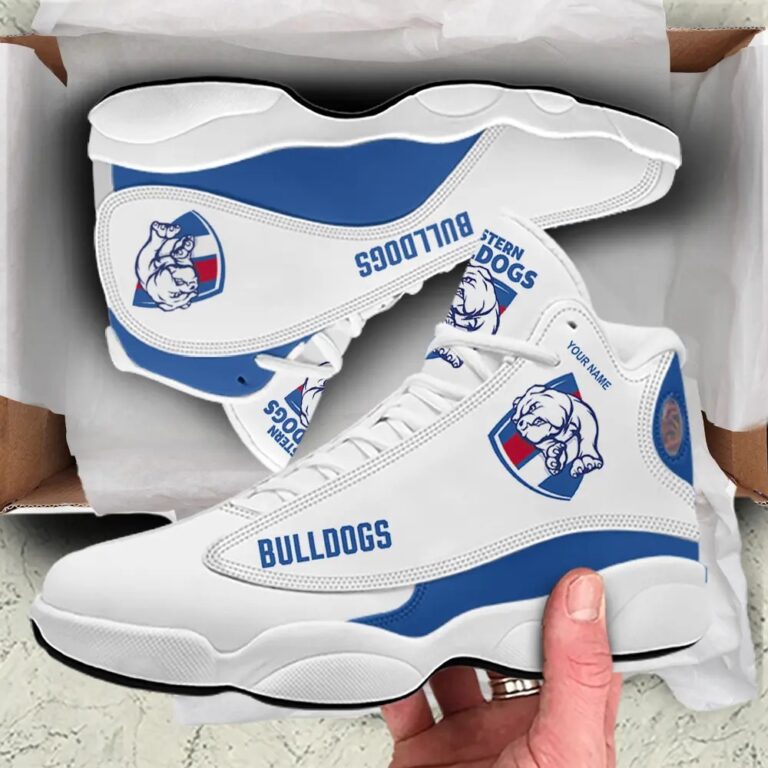AFL Western Bulldogs Custom Name Air Jordan 13 Shoes