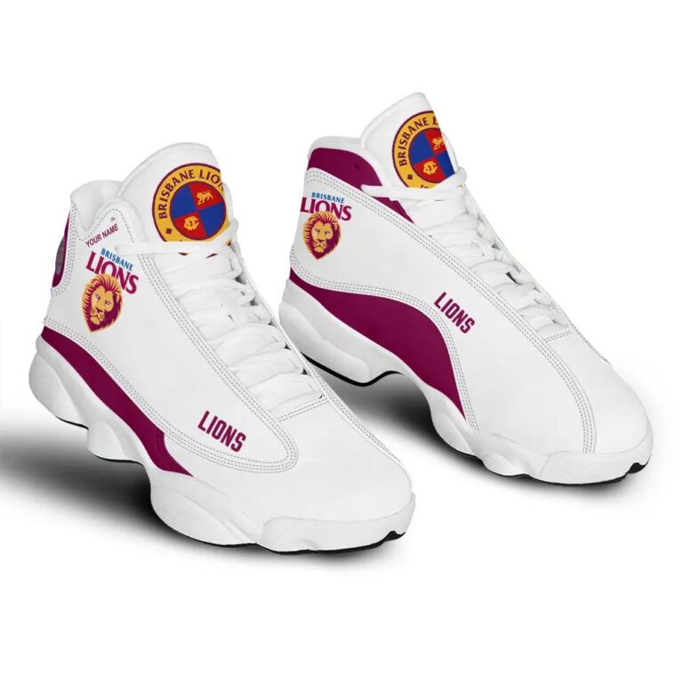 AFL Brisbane Lions Custom Name Air Jordan 13 Shoes