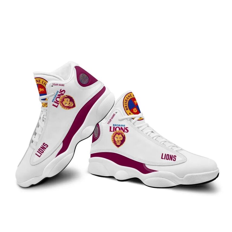 AFL Brisbane Lions Custom Name Air Jordan 13 Shoes