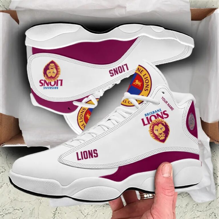 AFL Brisbane Lions Custom Name Air Jordan 13 Shoes