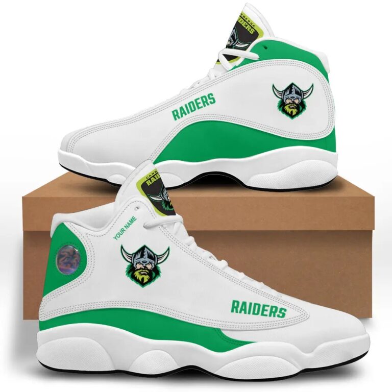 NRL Canberra Raiders Custom Name Air Jordan 13 Shoes