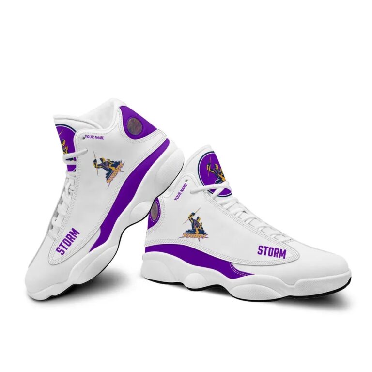 NRL Melbourne Storm Custom Name Air Jordan 13 Shoes