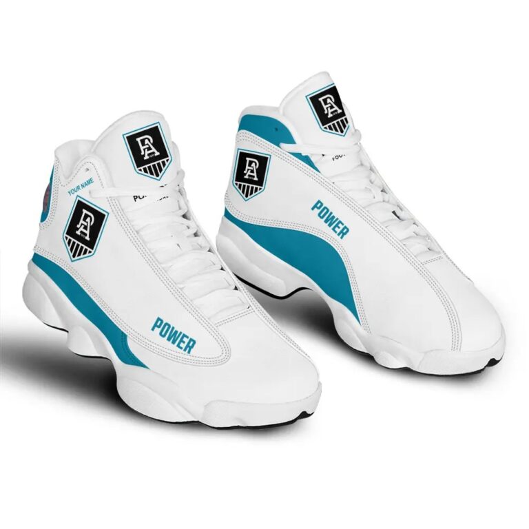 AFL Port Adelaide Power Custom Name Air Jordan 13 Shoes