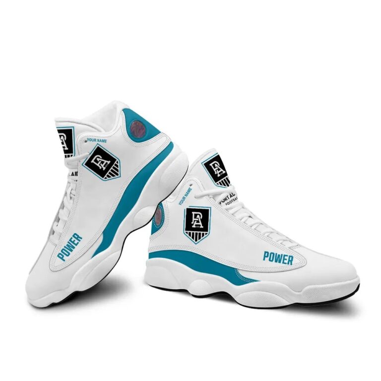 AFL Port Adelaide Power Custom Name Air Jordan 13 Shoes