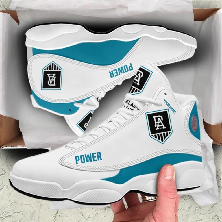 AFL Port Adelaide Power Custom Name Air Jordan 13 Shoes