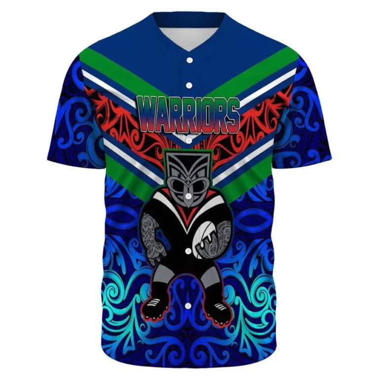 NRL New Zealand Warriors Aboriginal Tattoo Custom Name Number Baseball Jersey