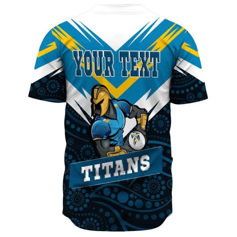 NRL Gold Coast Titans Custom Text Baseball Jersey