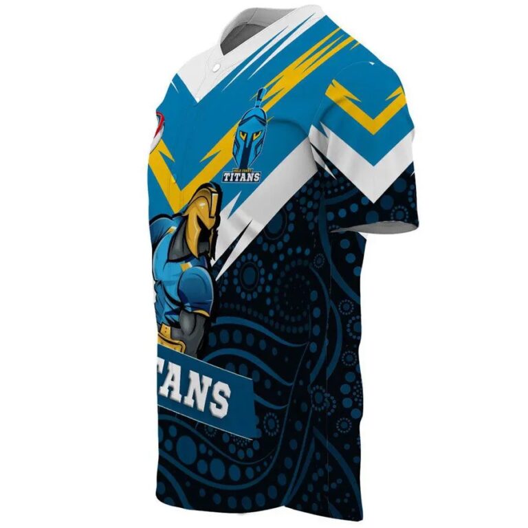 NRL Gold Coast Titans Custom Text Baseball Jersey