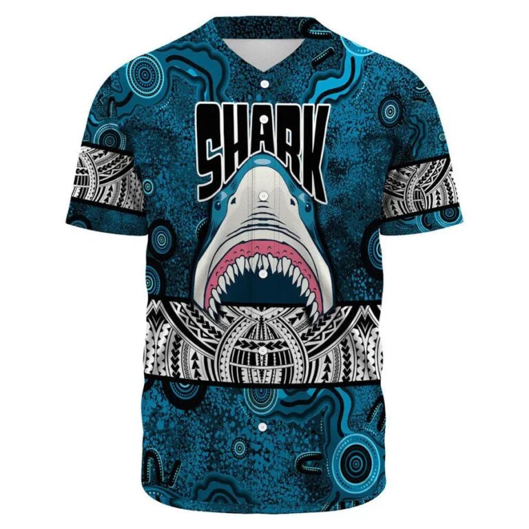 NRL Cronulla-Sutherland Sharks Aboriginal Tattoo Custom Name Number Baseball Jersey