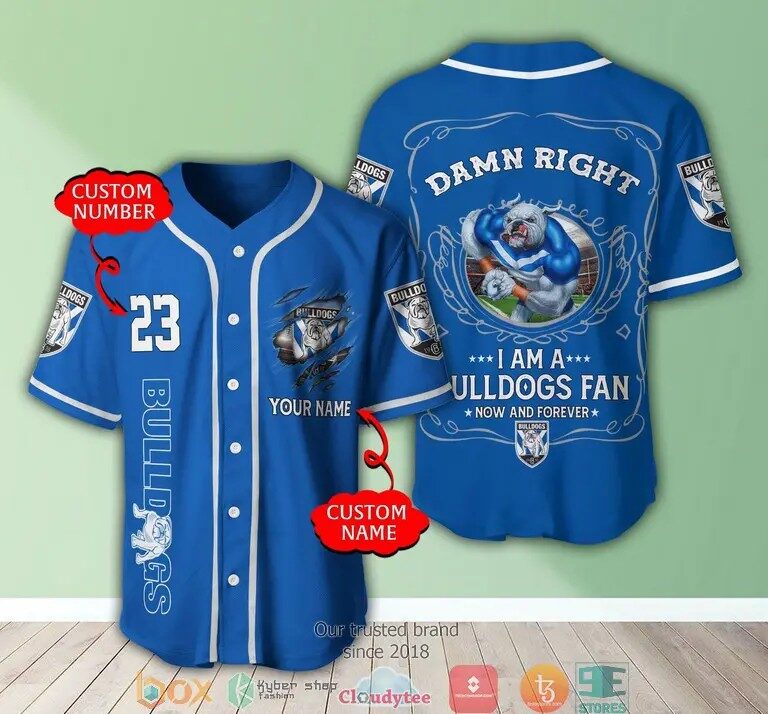 NRL Canterbury-Bankstown Bulldogs Fan Now And Forever Custom Name Number Baseball Jersey