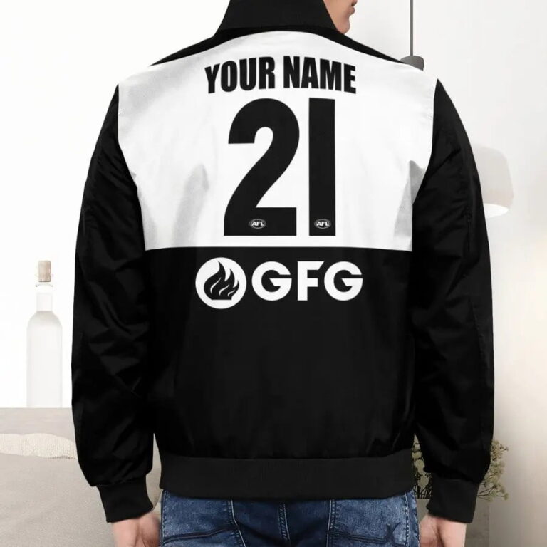 AFL Port Adelaide Power Custom Name Number 2021 Home Guernsey Bomber Jacket