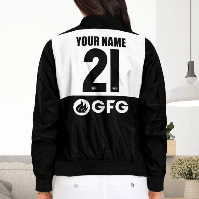 AFL Port Adelaide Power Custom Name Number 2021 Home Guernsey Bomber Jacket