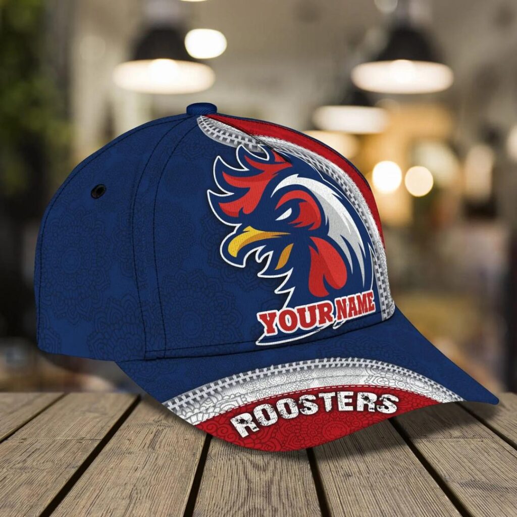 NRL Sydney Roosters Custom Name Indigenous Navy Classic Cap