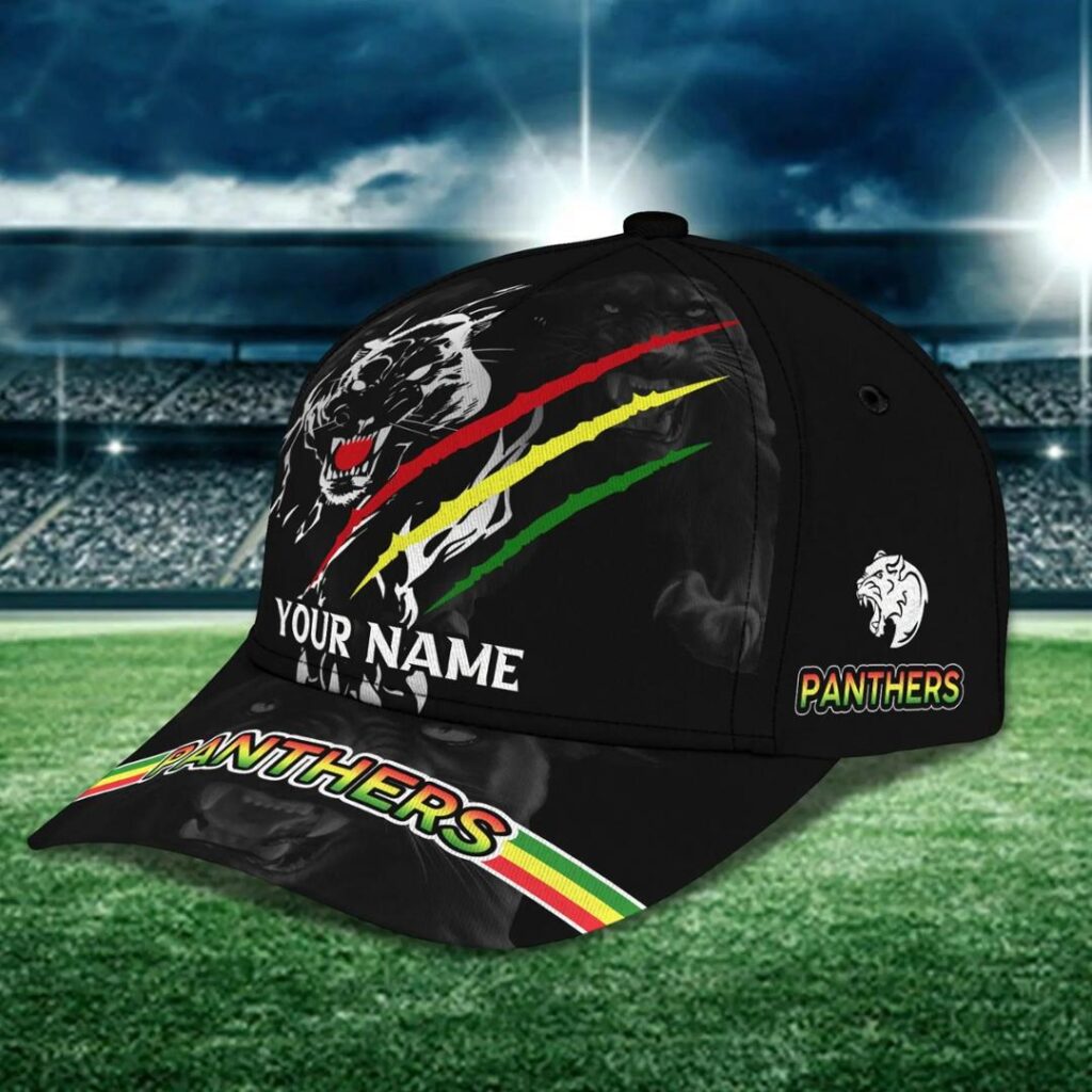 NRL Penrith Panthers Custom Name Black Version Classic Cap