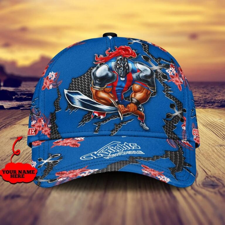 NRL Newcastle Knights Custom Name Flower Classic Cap