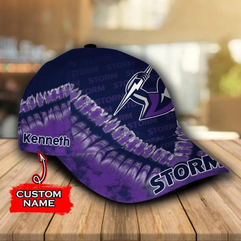 NRL Melbourne Storm Purple Custom Name Classic Cap