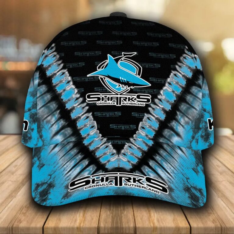 NRL Cronulla-Sutherland Sharks Custom Name Classic Cap