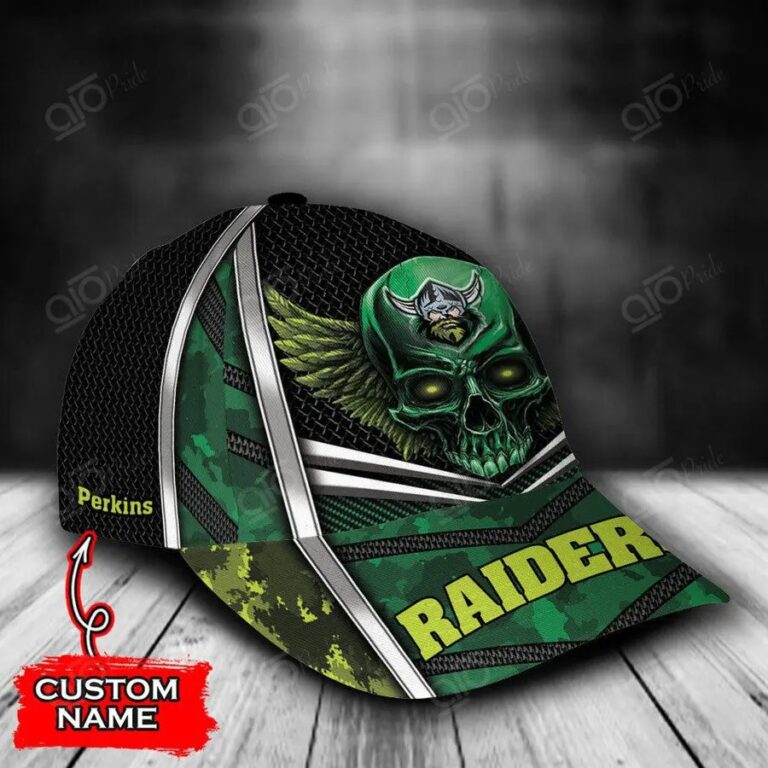 NRL Canberra Raiders Skull Custom Name Classic Cap