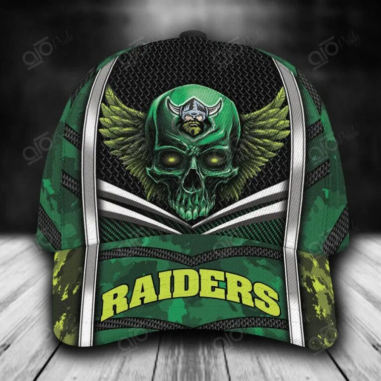NRL Canberra Raiders Skull Custom Name Classic Cap