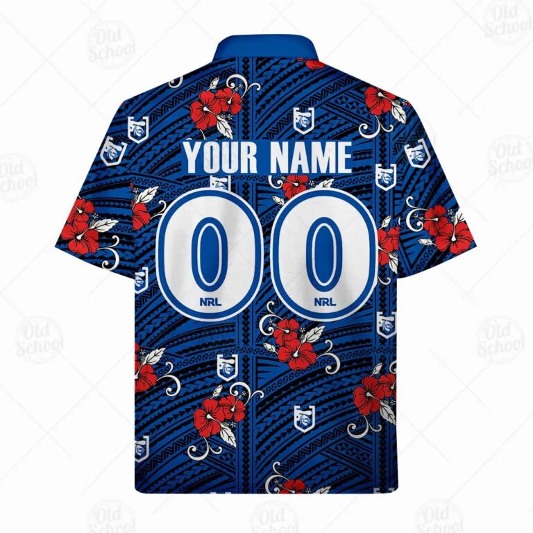 NRL Newcastle Knights Custom Name Number 2021 Tribal Hawaiian Shirt