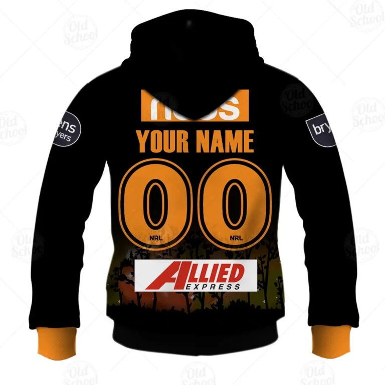 NRL Wests Tigers Custom Name Number x Bluey Jersey 2020 Pullover Hoodie