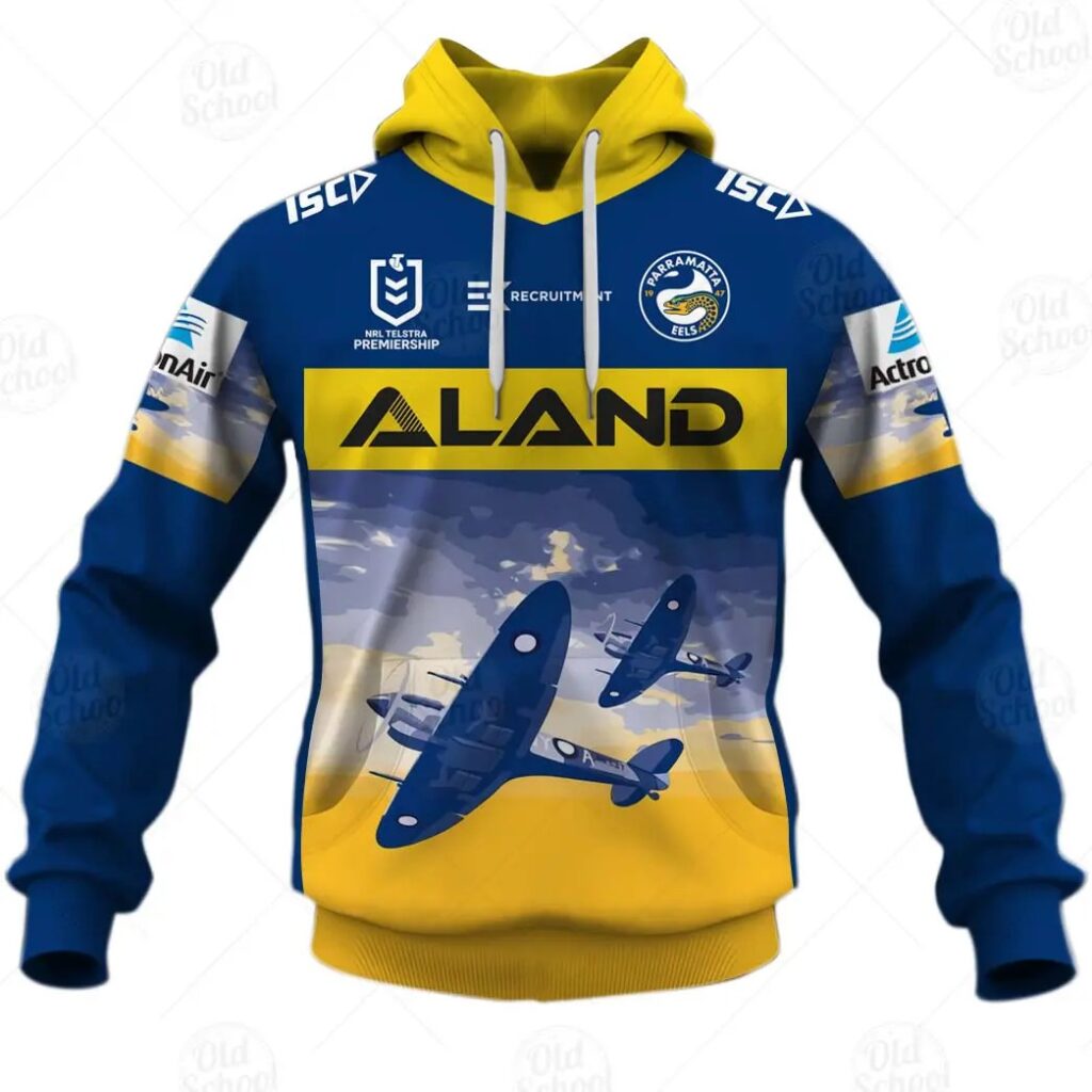 NRL Parramatta Eels Custom Name Number ANZAC Day Pullover Hoodie