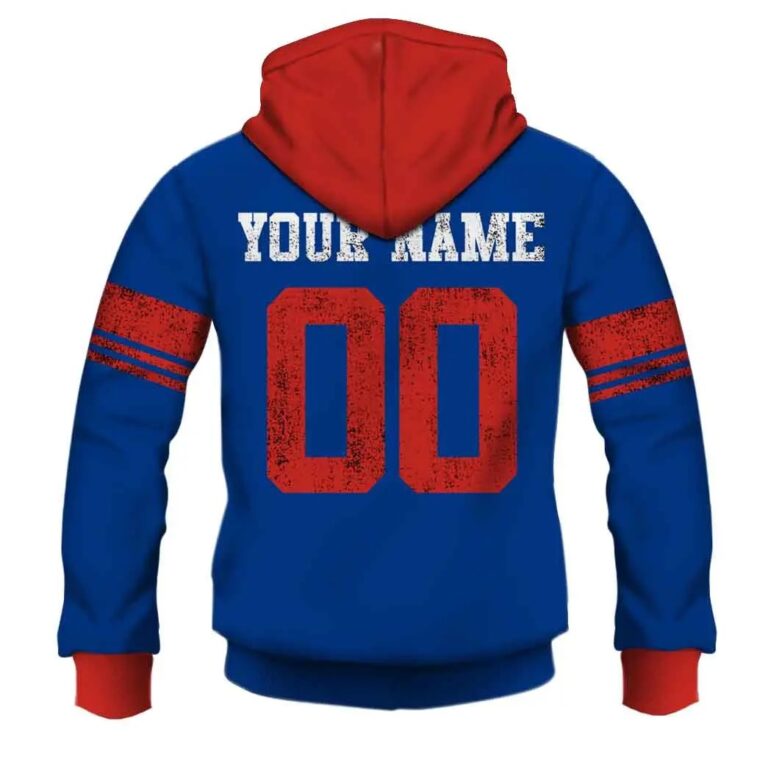 NRL Newcastle Knights Custom Name Number Flag Retro Jerseys 1988 Pullover Hoodie