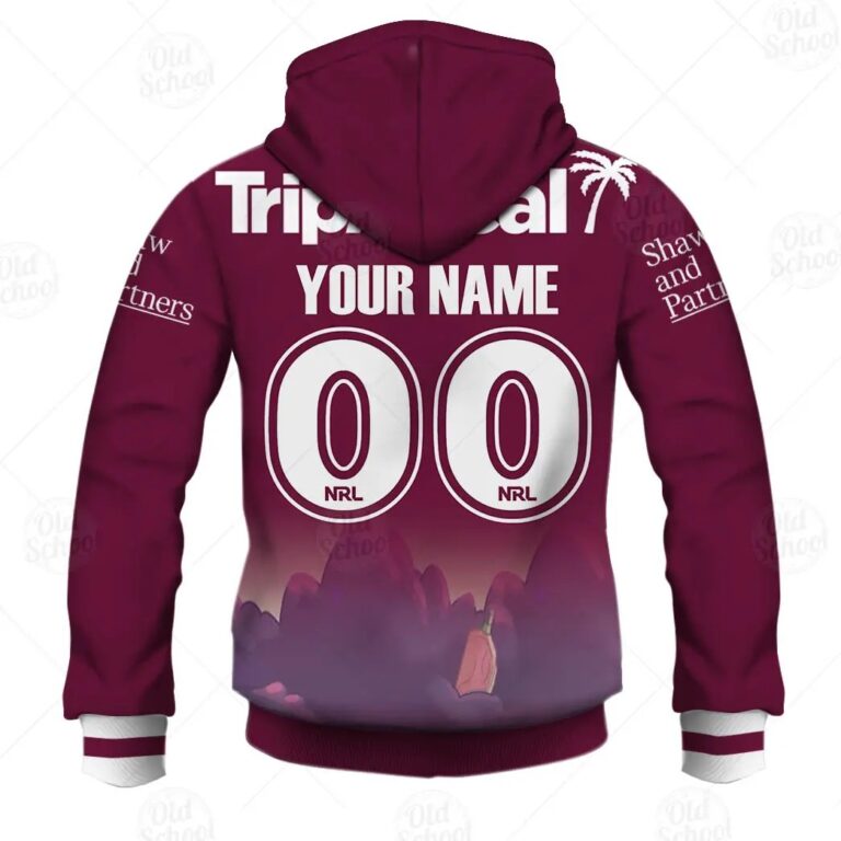 NRL Manly Warringah Sea Eagles Custom Name Number x Bluey Pullover Hoodie