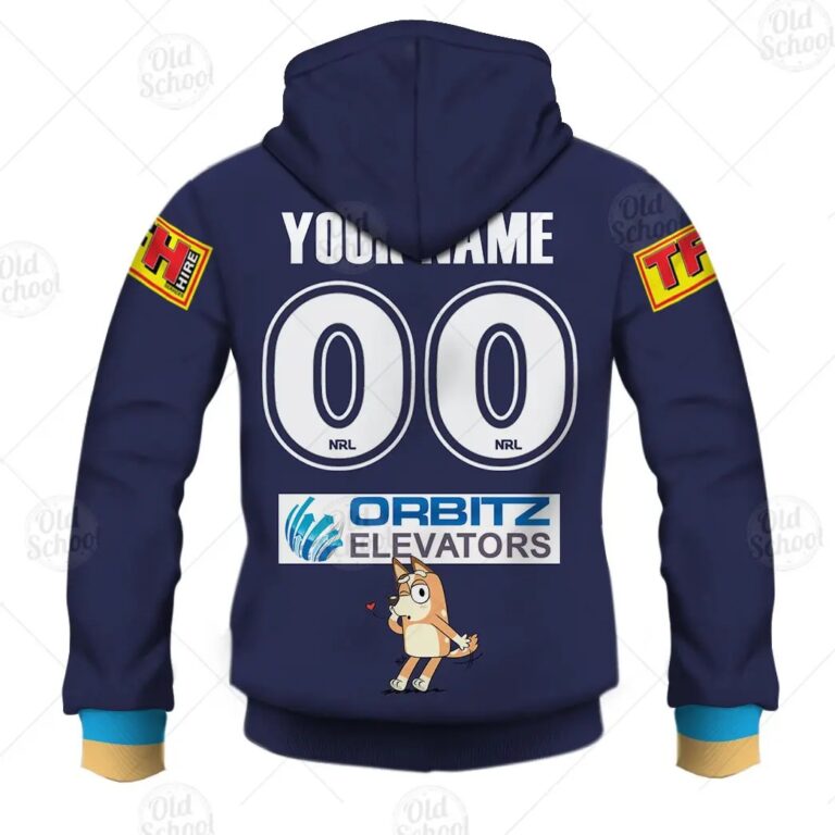 NRL Gold Coast Titans Custom Name Number x Bluey Pullover Hoodie