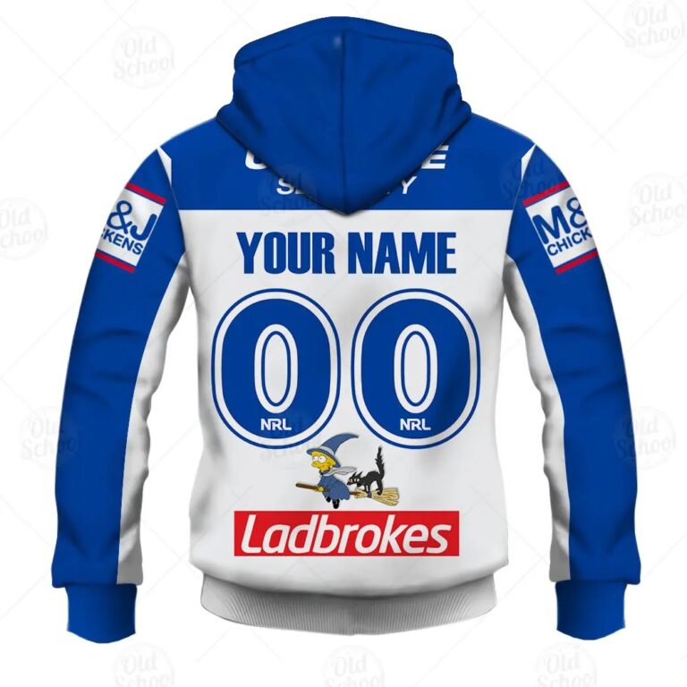 NRL Canterbury-Bankstown Bulldogs Custom Name Number x The Simpsons 2020 Halloween Pullover Hoodie