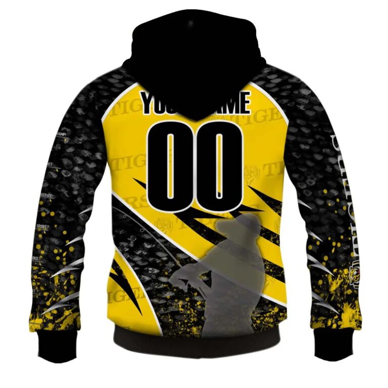 AFL Richmond Tigers Custom Name Number Fishing Pullover Hoodie