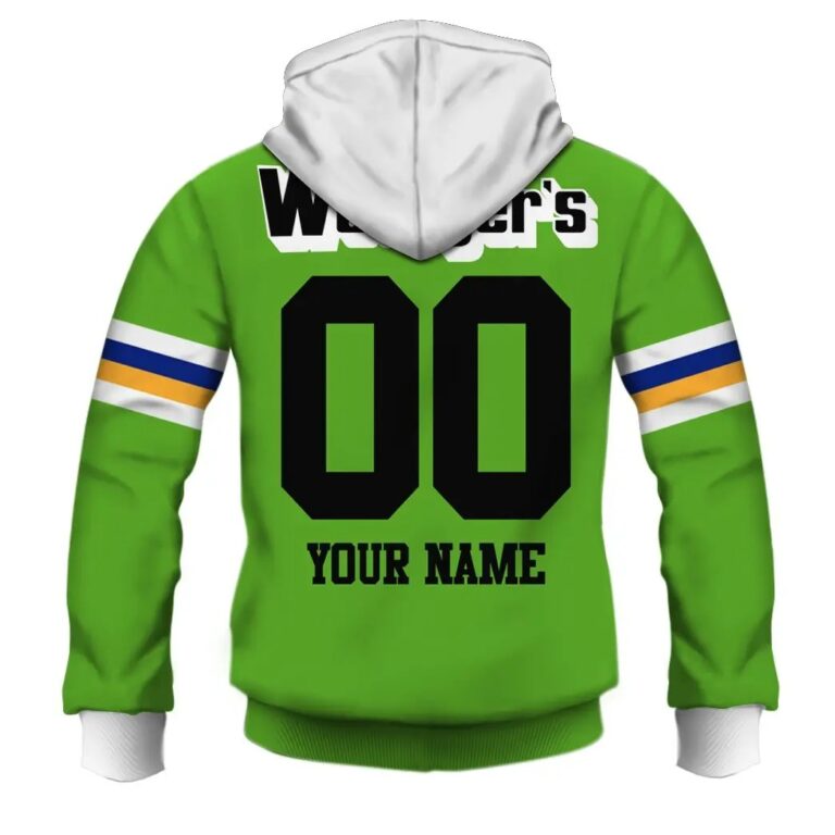 NRL Canberra Raiders Custom Name Number 1989 Woodgers Vintage Retro Heritage Pullover Hoodie