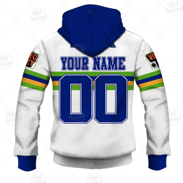 NRL Canberra Raiders Custom Name Number 1995 Away Jersey Vintage Retro Pullover Hoodie