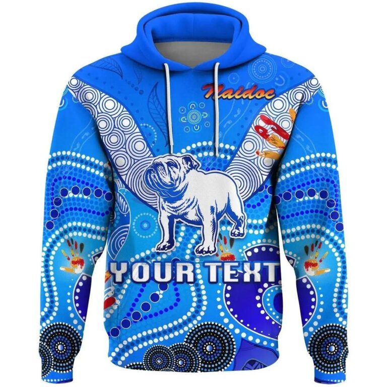NRL Canterbury-Bankstown Bulldogs Custom Name Number Naidoc Pullover Hoodie