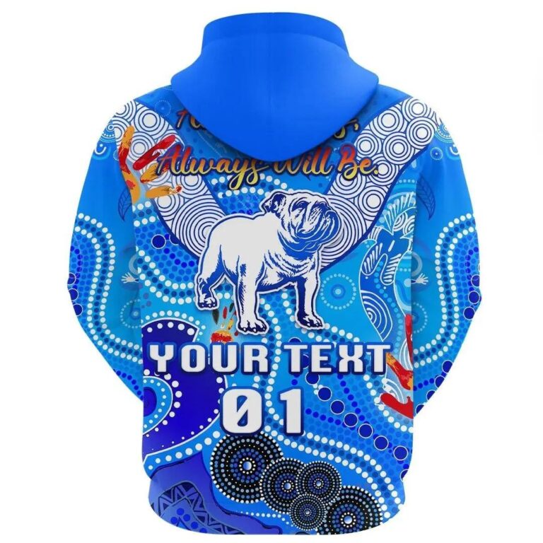 NRL Canterbury-Bankstown Bulldogs Custom Name Number Naidoc Pullover Hoodie